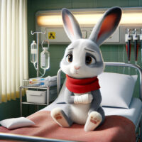 Célestin affiche son courage et sa résilience à l'hôpital avec une patte cassée, un tournant dans son aventure "Célestin et sa force intérieure".